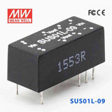 Mean Well SUS01L-09 DC-DC Converter - 1W - 4.5~5.5V in 9V out - SUS01L-09 - powersupplymall.com