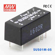 Mean Well SUS01M-05 DC-DC Converter - 1W - 10.8~13.2V in 5V out - SUS01M-05 - powersupplymall.com