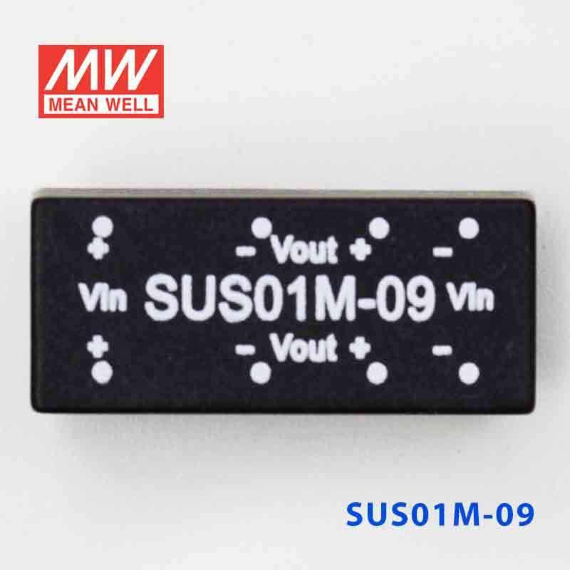 Mean Well SUS01M-09 DC-DC Converter - 1W - 10.8~13.2V in 9V out - SUS01M-09 - powersupplymall.com