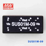 Mean Well SUS01M-09 DC-DC Converter - 1W - 10.8~13.2V in 9V out - SUS01M-09 - powersupplymall.com