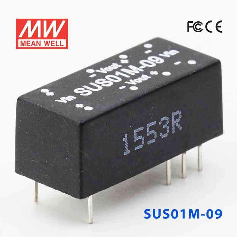 Mean Well SUS01M-09 DC-DC Converter - 1W - 10.8~13.2V in 9V out - SUS01M-09 - powersupplymall.com