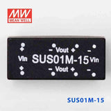 Mean Well SUS01M-15 DC-DC Converter - 1W - 10.8~13.2V in 15V out - SUS01M-15 - powersupplymall.com