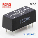 Mean Well SUS01N-12 DC-DC Converter - 1W - 21.6~26.4V in 12V out - SUS01N-12 - powersupplymall.com