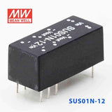 Mean Well SUS01N-12 DC-DC Converter - 1W - 21.6~26.4V in 12V out - SUS01N-12 - powersupplymall.com