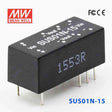 Mean Well SUS01N-15 DC-DC Converter - 1W - 21.6~26.4V in 15V out - SUS01N-15 - powersupplymall.com