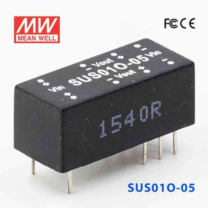 Mean Well SUS01O-05 DC-DC Converter - 1W - 43.2~52.8V in 5V out - SUS01O-05 - powersupplymall.com