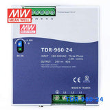 Mean Well TDR-960-24 Single Output Industrial Power Supply 960W 24V 40A - DIN Rail - TDR-960-24 - powersupplymall.com