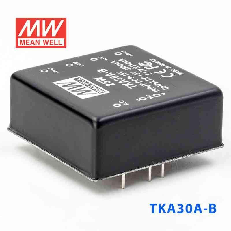 Mean Well TKA30A-B DC-DC Converter - 25W - 9~18V in 5V out - TKA30A-B - powersupplymall.com