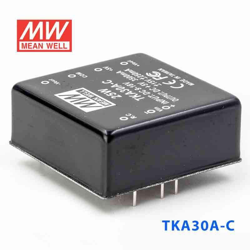 Mean Well TKA30A-C DC-DC Converter - 25W - 9~18V in 5V out - TKA30A-C - powersupplymall.com