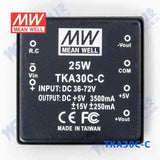 Mean Well TKA30C-C DC-DC Converter - 25W - 36~72V in ±12V out - TKA30C-C - powersupplymall.com