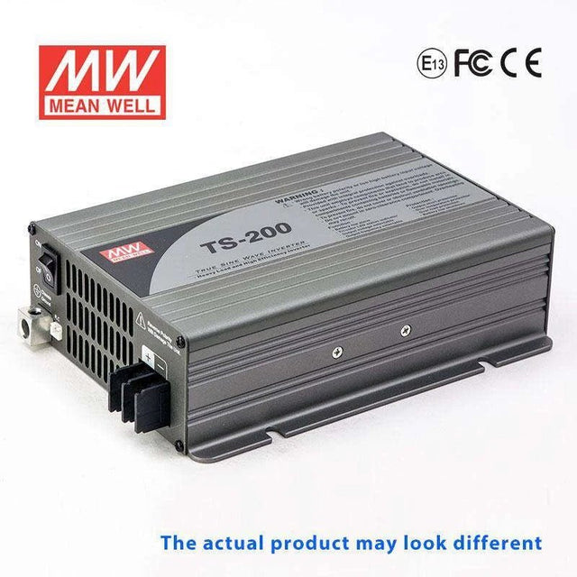Mean Well TS-200-124C True Sine Wave 200W 24VDC to 230VAC 870mA - DC-AC Power Inverter - TS-200-124C - powersupplymall.com