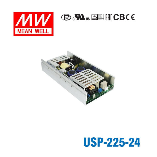 Mean Well USP-225-24 PFC Switching Power Supply 9.4A - USP-225-24 - powersupplymall.com