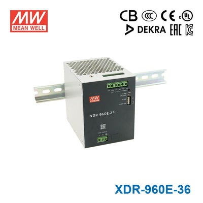 Mean Well XDR-960E-36 Economical Ultra Slim Din Rail Power Supply 957.6W 36V 26.6A