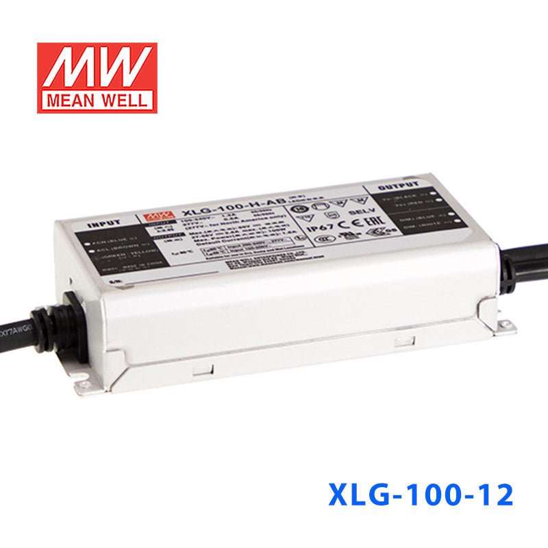 Mean Well XLG - 100 - 12 - AB Power Supply 100W 12V - Adjustable and Dimmable - XLG-100-12-AB - powersupplymall.com