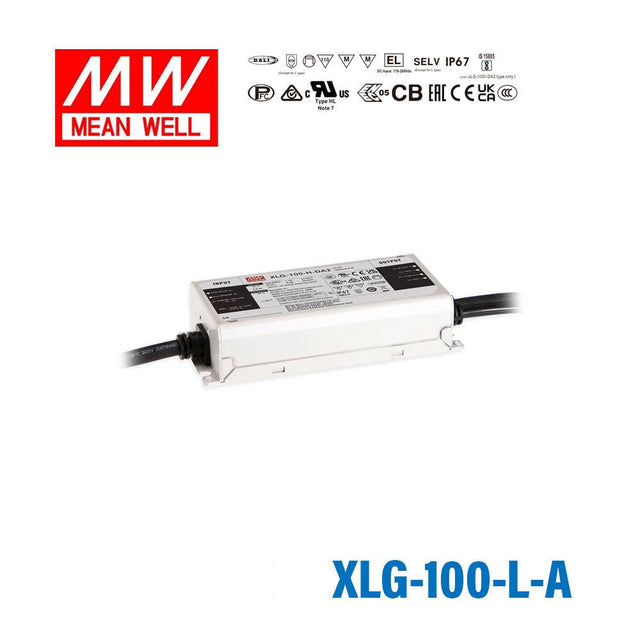 Mean Well XLG - 100 - L - A AC - DC Single output LED driver Constant Power Mode 100W - XLG-100-L-A - powersupplymall.com