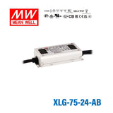 Mean Well XLG-75-24-AB Power Supply 75W 24V - Adjustable and Dimmable 3.1A - XLG-75-24-AB - powersupplymall.com