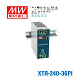Mean Well XTR-240-36PI Three Phase Din Rail Power Supply 240W 36V - Push In 6.66A - XTR-240-36PI - powersupplymall.com