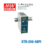Mean Well XTR-240-48PI Three Phase Din Rail Power Supply 240W 48V - Push In 5A - XTR-240-48PI - powersupplymall.com