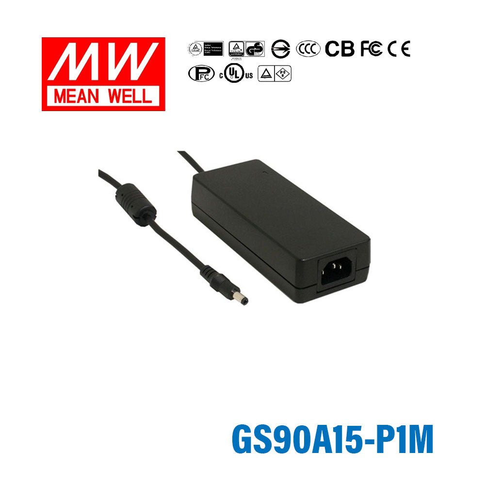 Meanwell GS90A15 - P1M Power Adaptor - GS90A15-P1M - powersupplymall.com