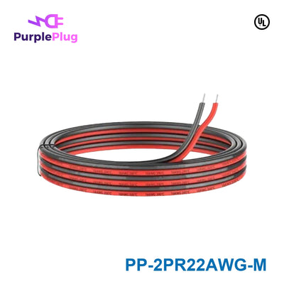 Purple Plug 2 Conductor Electrical Wire- Copper, 22AWG, 300V Rated, 2468 Wire, M