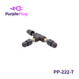Purple Plug 222 Compact Connector, T - Shape, 3 Port 3 Way, Waterproof, with Lever - PP-222-T - powersupplymall.com