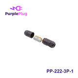 Purple Plug 222 Compact Splicing Connector, 3 Port 2 Way, Waterproof, with Lever - PP-222-3P-1 - powersupplymall.com