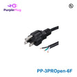 Purple Plug 3 Prong NEMA 5 - 15P Open End Power Cord - 6FT, Copper, 18AWG, 125V 10A, SVT Wire - PP-3PROpen-6F - powersupplymall.com