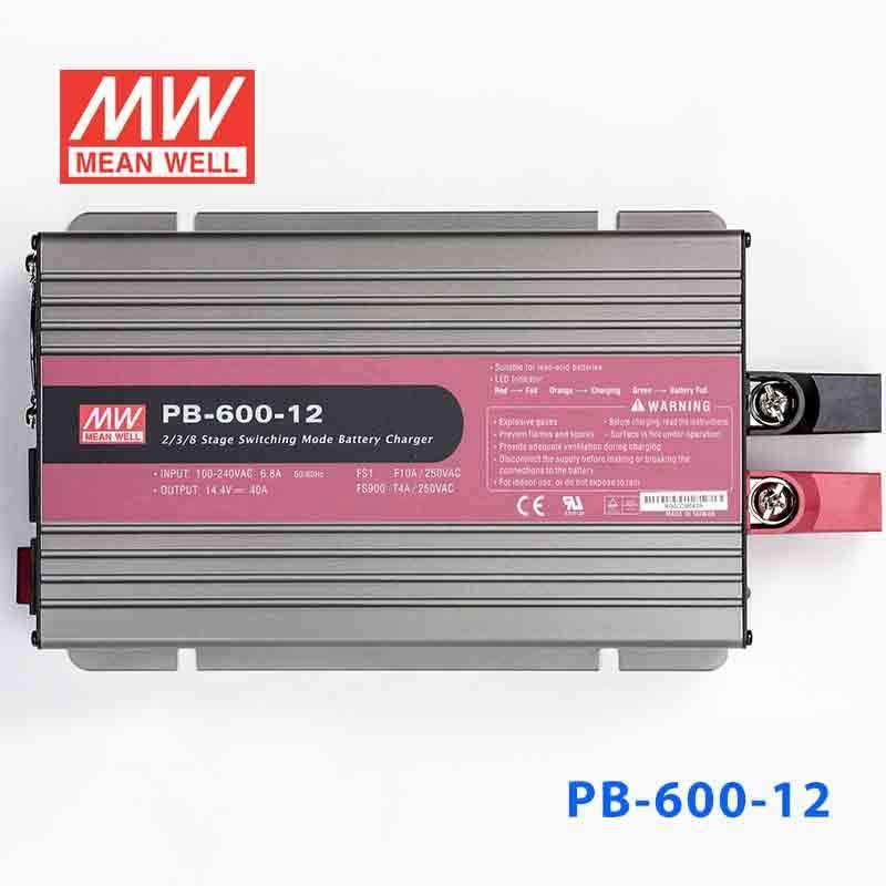 Mean Well PB-600-12 Battery Chargers 600W 14.4V 40A - 2/3/8 Stage W/PFC