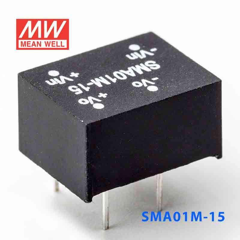 Mean Well SMA01M-15 DC-DC Converter - 1W - 10.8~13.2V in 15V out - PHOTO 1