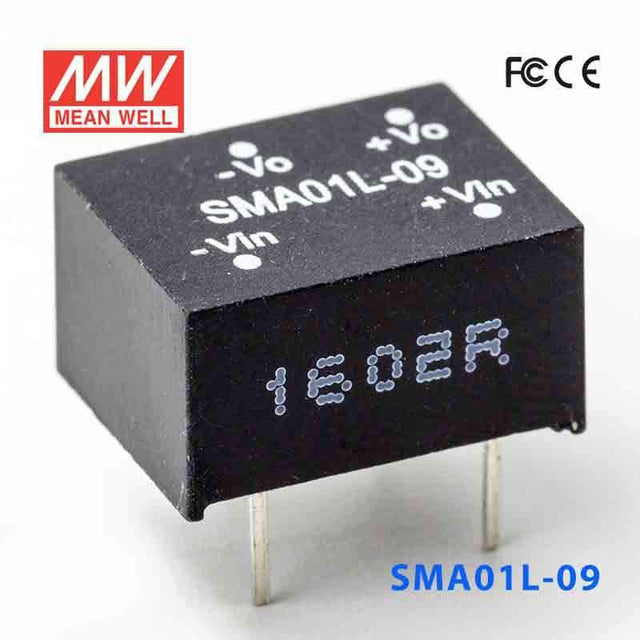 Mean Well SMA01L-09 DC-DC Converter - 1W - 4.5~5.5V in 9V out