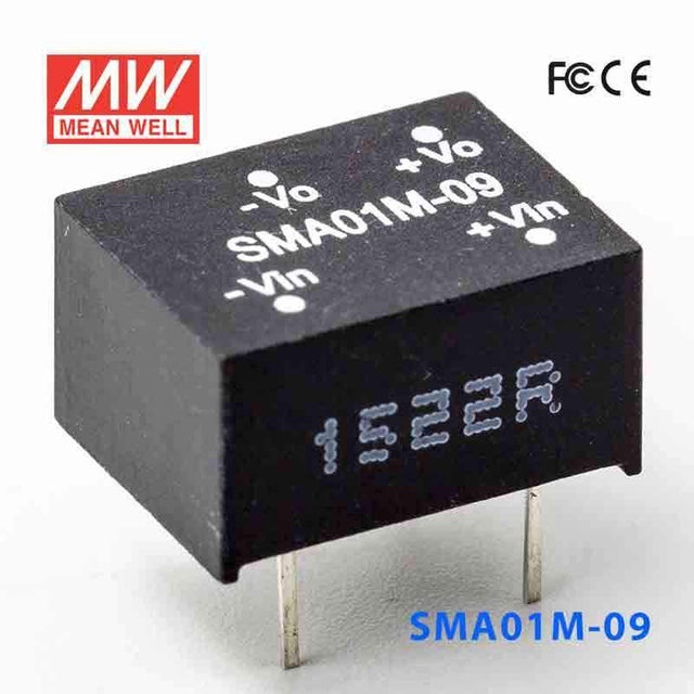 Mean Well SMA01M-09 DC-DC Converter - 1W - 10.8~13.2V in 9V out