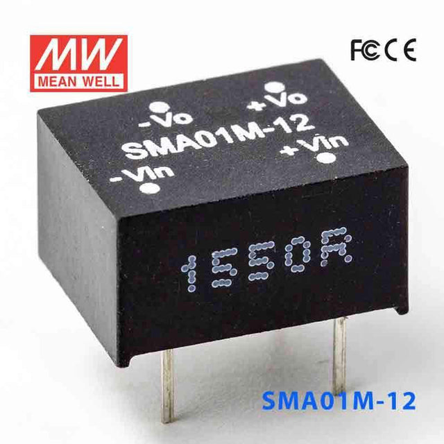 Mean Well SMA01M-12 DC-DC Converter - 1W - 10.8~13.2V in 12V out