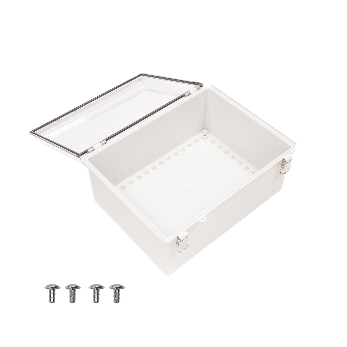 Boxco P-Series 11.81 x 15.75 x 7.09 Inches(300 x 400 x 180mm) Plastic Enclosure, IP67, IK08, PC, Transparent Cover, Molded Hinge and Latch Type - PHOTO 3