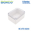 Boxco S-Series 5.91 x 7.87 x 3.94 Inches(150x200x100mm) Plastic Enclosure, IP67, IK08, ABS, Transparent Cover, Screw Type
